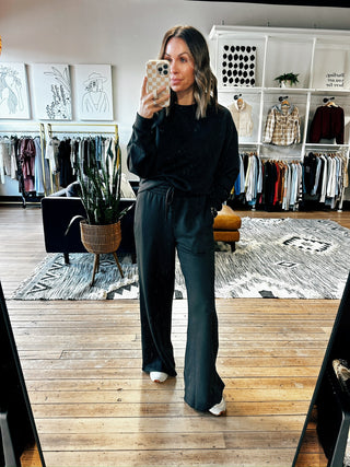 Candice Scuba Pullover Set-2 Colors-Bottoms-VerClare Boutique