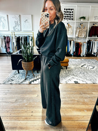 Candice Scuba Pullover Set-2 Colors-Bottoms-VerClare Boutique