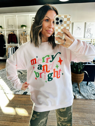 Merry & Bright Sweatshirt-Jackets & Kimonos-VerClare Boutique