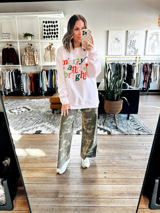 Merry & Bright Sweatshirt-Jackets & Kimonos-VerClare Boutique