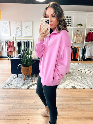 Tessa Scuba Half Zip Pullover-3 Colors-Jackets & Kimonos-VerClare Boutique