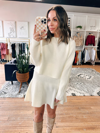 Amber Knit Flare Set-2 Colors-Dresses & Rompers-VerClare Boutique