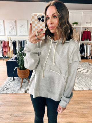 Kayla Ruffle Hood Sweatshirt-Jackets & Kimonos-VerClare Boutique