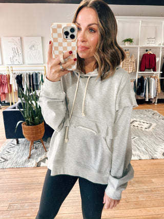 Kayla Ruffle Hood Sweatshirt-Jackets & Kimonos-VerClare Boutique