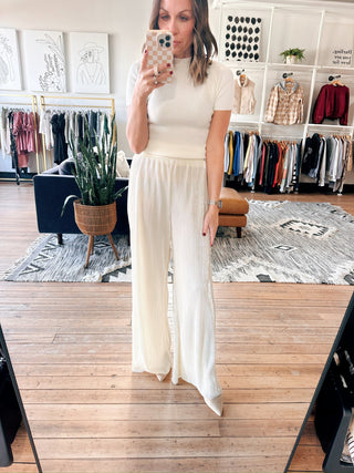 Larkin Knit Sweater - Cream-Sweaters-VerClare Boutique