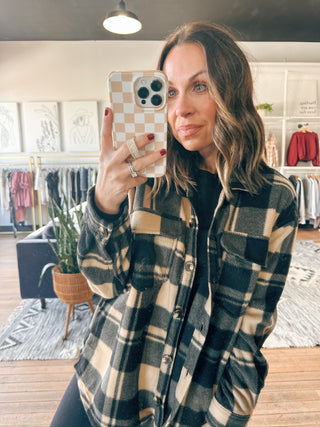 Ailani Check Shacket-3 Colors-Jackets & Kimonos-VerClare Boutique