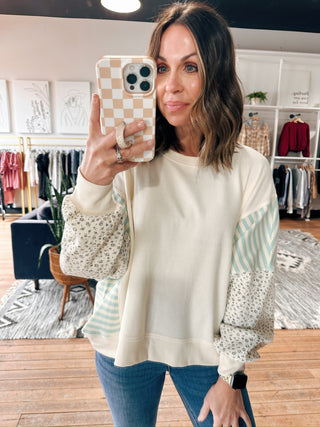 Prep in Bloom Long Sleeve Top-Tops Basic Print-VerClare Boutique