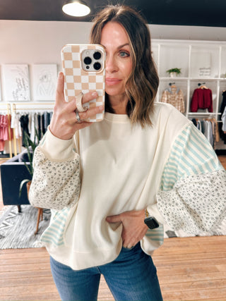 Prep in Bloom Long Sleeve Top-Tops Basic Print-VerClare Boutique