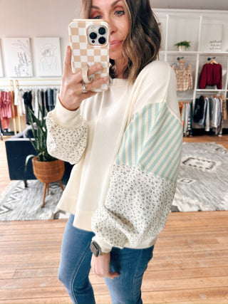 Prep in Bloom Long Sleeve Top-Tops Basic Print-VerClare Boutique