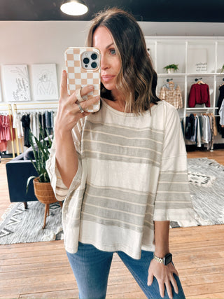 Kahan Striped Top-Tops Basic Print-VerClare Boutique