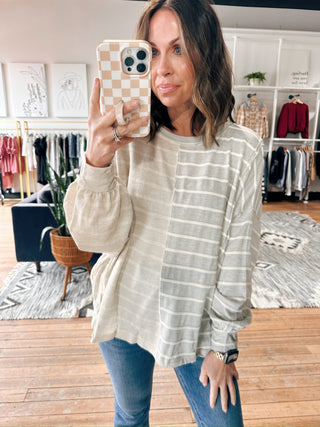 Dionne Striped Top-Tops Basic Solid-VerClare Boutique