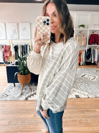 Dionne Striped Top-Tops Basic Solid-VerClare Boutique