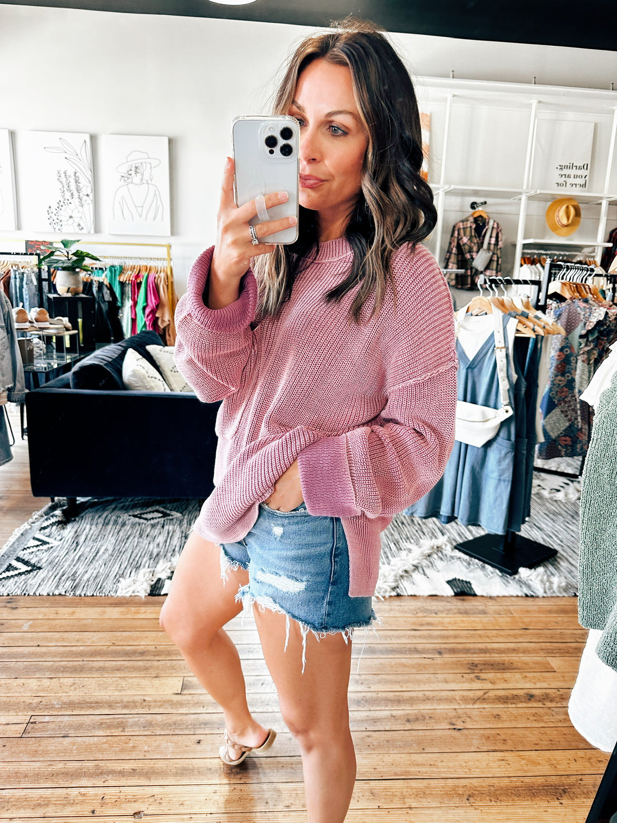 Monica Mauve Oversized Sweater-sweater-VerClare Boutique