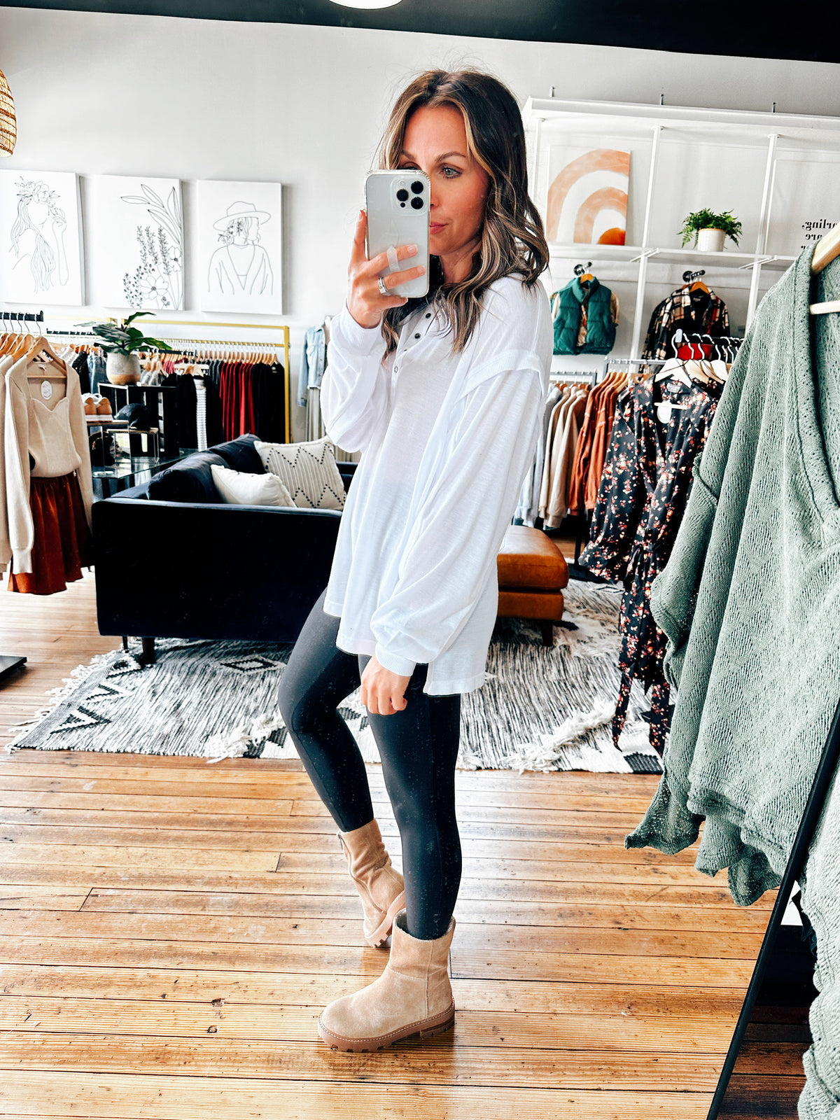 Jenna Knit Top-2 Colors-Tops basic print-VerClare Boutique