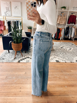 Cally High Rise Wide Jeans-Bottoms-VerClare Boutique