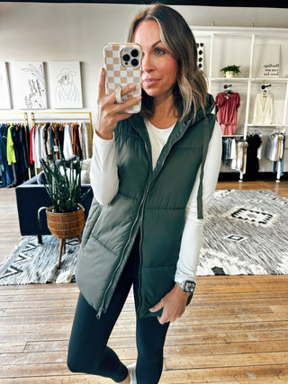 Olivia Puffer Vest-2 Colors-Jackets & KimonosOlivia Puffer Vest | VerClare Boutique | Chenoa, IL-Olivia Puffer Vest! Located in Chenoa, Illinois about 20 minutes outside of Bloomington & Normal, IL in McLean County. Free Shipping on eligible Orders. Shop Pay Accepted.-VerClare Boutique