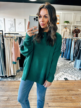 Sea Green View. Drop Shoulder Sweater-4 Colors-Sweaters-VerClare Boutique