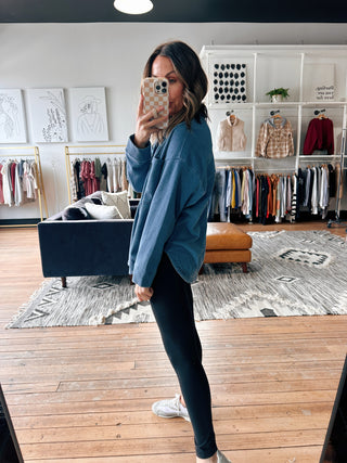 All Day Knit Denim Jacket – Calypso Blue Indigo-Jackets & KimonosAll Day Knit Denim Jacket – Calypso Blue Indigo | VerClare Boutique | Chenoa, IL-Shop the All Day Knit Denim Jacket in Calypso Blue Indigo at VerClare Boutique. A soft women’s knit denim jacket made for comfortable, everyday layering.-VerClare Boutique