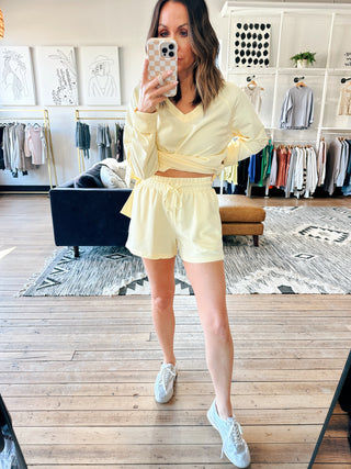 Birdie Short - Sunnyside-BottomsHarper Two Piece Set-Blush | VerClare Boutique | Chenoa, IL-Women's Blush Lounge Set. Available in sizes: S, M, L. 60% Cotton, 40% Polyester. Free US shipping on all eligible orders. Located in Chenoa, Illinois.-VerClare Boutique