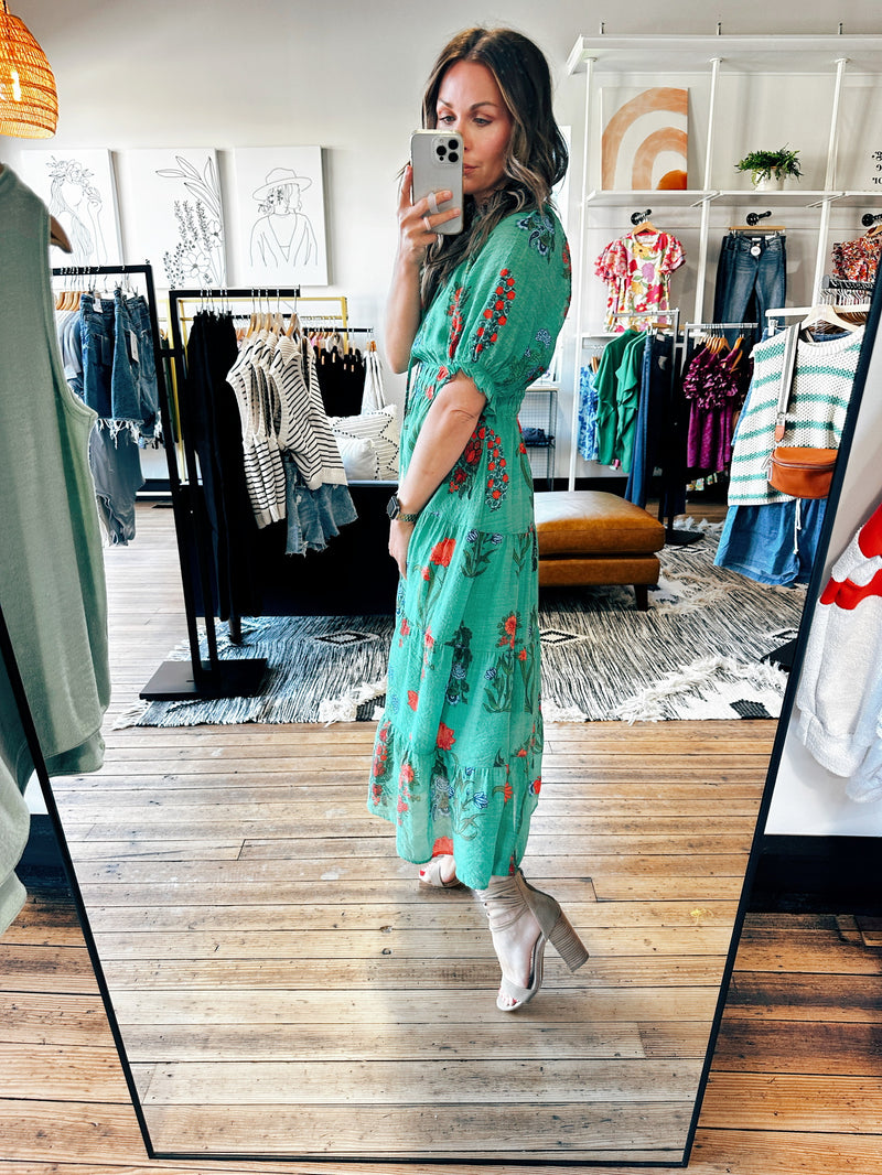 Tracy Tiered Floral Dress-Dresses & Rompers-VerClare Boutique