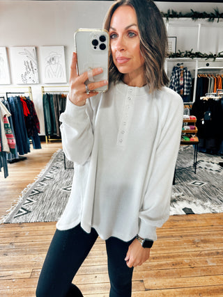 Bone View. Ashley Snap Henley Sweater - 5 Colors-Sweaters-VerClare Boutique