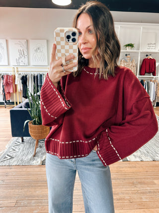 Lorelai Long Sleeve Sweater - 2 Colors-Sweaters-VerClare Boutique