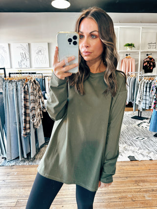 Organic Boyfriend Tee-4 Colors-Tops Basic Solid-VerClare Boutique