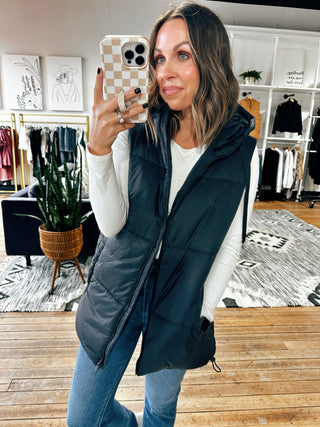 Olivia Puffer Vest-2 Colors-Jackets & KimonosOlivia Puffer Vest | VerClare Boutique | Chenoa, IL-Women's Puffer Vest | Sizes: S, M, L | Color: Olive & Black | Free US shipping on all eligible orders. Located in Chenoa, Illinois-VerClare Boutique