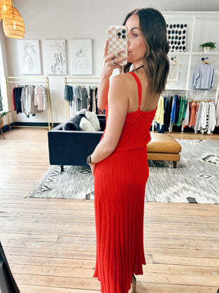 Lexa Sweater Tank - Kiss Me Red-Tops Basic SolidLexa Sweater Tank - Kiss Me Red | VerClare Boutique | Chenoa, IL-VerClare Boutique