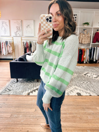 Rowan Striped Sweater Top-Sweaters-VerClare Boutique