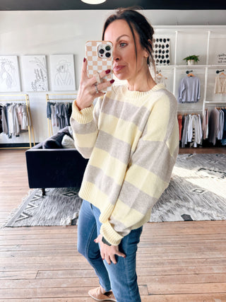Cirrus Cozy Stripe Sweater - Sunnyside-SweatersZ-Supply Cirrus Stripe Sweater-Sunnyside | VerClare Boutique | Chenoa, IL-Shop the Z-Supply Cirrus Stripe Sweater-Sunnyside. Available now at VerClare Boutique! | VerClare Boutique | Chenoa, IL-VerClare Boutique