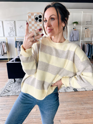 Cirrus Cozy Stripe Sweater - Sunnyside-SweatersZ-Supply Cirrus Stripe Sweater-Sunnyside | VerClare Boutique | Chenoa, IL-Shop the Z-Supply Cirrus Stripe Sweater-Sunnyside. Available now at VerClare Boutique! | VerClare Boutique | Chenoa, IL-VerClare Boutique