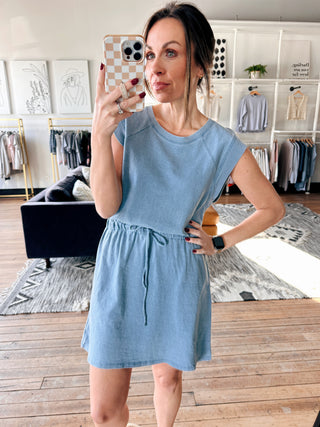 Kalani Jersey Denim Shirt Dress - Santorini Indigo-Dresses & RompersZ-Supply Kalani Jersey Denim Dress-Santorini Indigo | VerClare Boutique | Chenoa, IL-Shop the Z-Supply Kalani Jersey Denim Dress-Santorini Indigo. Available now at VerClare Boutique! | VerClare Boutique | Chenoa, IL-VerClare Boutique