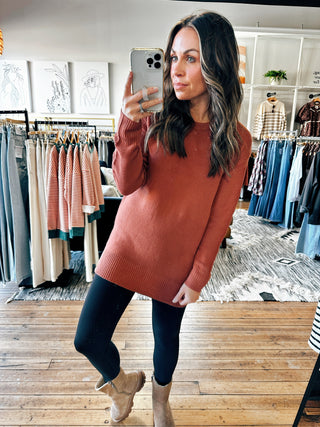 Brick View. The Kickback Sweater-6 Colors-Sweaters-VerClare Boutique