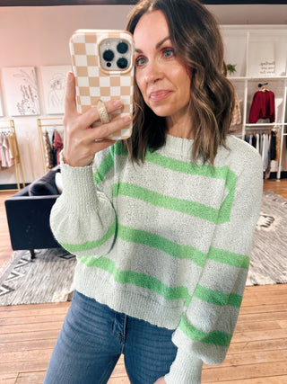 Rowan Striped Sweater Top-Sweaters-VerClare Boutique