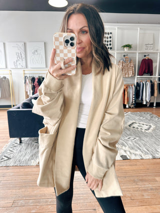 Gabriella French Terry Cardigan-SweatersGabriella French Terry Cardigan – Soft Beige | VerClare Boutique | Chenoa, IL-Soft beige French terry cardigan with an oversized fit and deep pockets. Comfy, lightweight, and perfect for layering. Free US shipping from VerClare Boutique.-VerClare Boutique