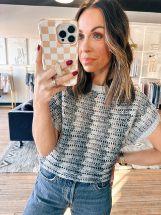 Ballast Crochet Stripe Sweater Top - Calypso Blue Indigo-Tops CasualWishlist Elaria Scallop Sweater Tank – M. Blue | VerClare Boutique | Chenoa, IL-Shop the Wishlist Elaria Scallop Sweater Tank in M. Blue. A lightweight sweater tank with feminine scalloped details, perfect for layering or wearing solo. Available now at VerClare Boutique! | VerClare Boutique | Chenoa, IL-VerClare Boutique