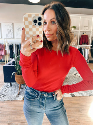 Vienna Thermal Knit Top-9 Colors-Tops Basic Solid-VerClare Boutique