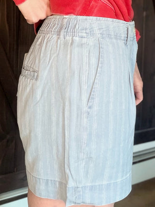 Junia Shorts - Blue Haze Wash-BottomsJunia Shorts - Blue Haze Wash | VerClare Boutique | Jenison MI -Discover the Junia High-Rise Shorts in Blue Haze. Featuring a vintage pinstripe, breathable fabric, and tailored pleats for the ultimate summer-ready look. Free US shipping on all eligible orders.-VerClare Boutique