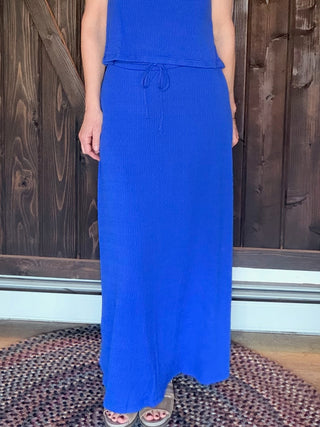 Idris Maxi Skirt - Nautical-BottomsIdris Maxi Skirt - Nautical | VerClare Boutique | Jenison MI -The Z Supply Idris Maxi Skirt is a beautiful soft knit maxi skirt featuring a flattering high-rise fit, an easy pull-on waistband, and a sleek, flowy silhouette. Free US shipping on eligible orders. -VerClare Boutique