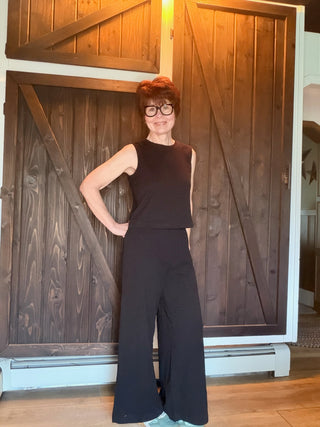 Scout Textured Slub Pant - Black-BottomsZ Supply Scout Textured Slub Pant – Black | VerClare Boutique-Shop the Z Supply Scout Textured Slub Pant in Black. High-rise, wide-leg, lightweight slub knit. Sizes XS–L. Free US shipping on eligible orders.-VerClare Boutique