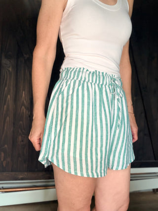 The Perfect Line Striped Short - La Palma-BottomsZ Supply The Perfect Line Striped Short - La Palma | VerClare Boutique-Shop the Z Supply Perfect Line Striped Short in La Palma. Linen-rayon, elastic waist, side pockets, relaxed fit. Sizes XS–L. -VerClare Boutique