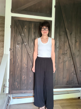 Scout Textured Slub Pant - Black-BottomsZ Supply Scout Textured Slub Pant – Black | VerClare Boutique-Shop the Z Supply Scout Textured Slub Pant in Black. High-rise, wide-leg, lightweight slub knit. Sizes XS–L. Free US shipping on eligible orders.-VerClare Boutique