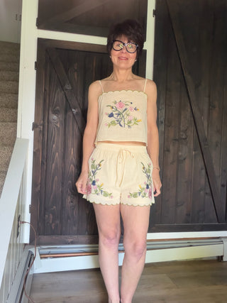 Heather Embroidered Crop Top-TopsHeather Embroidered Crop Top - Natural | VerClare Boutique-Shop the By Together Heather Embroidered Crop Top in Natural. 100% cotton, delicate embroidery, relaxed crop fit. Sizes S–L. Free shipping available.-VerClare Boutique
