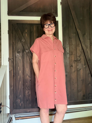 Rose Meadow Utility Mini Dress – Airy Cotton Style