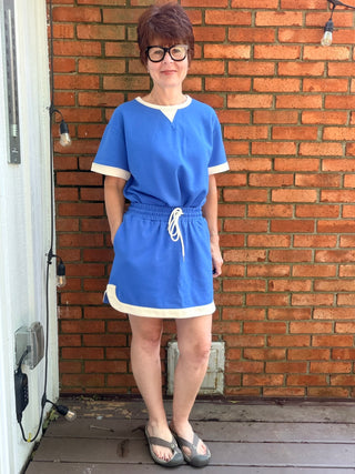 Rylan Short Sleeve Knit Top - Cobalt Blue-Tops Basic SolidSHE + SKY Rylan Short Sleeve Knit Top - Cobalt Blue | VerClare Boutique-Shop the SHE + SKY Rylan Short Sleeve Knit Top in Cobalt Blue. Soft stretch knit, contrast band trim, crew neck, flattering everyday silhouette. Sizes S–L.-VerClare Boutique