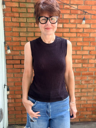Tibi Mesh Tank - Cloud and Black-Tops Basic SolidZ Supply Tibi Mesh Tank - Cloud & Black | VerClare Boutique-Shop the Z Supply Tibi Mesh Tank in Cloud and Black. Lightweight viscose-nylon mesh knit, crew neckline, hip length. Sizes XS–L. Free US shipping on eligible orders.-VerClare Boutique