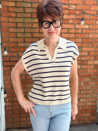 Poet Top - Navy-Tops CasualThread & Supply Poet Top - Navy | VerClare Boutique-Shop the Thread & Supply Poet Top in Navy. Soft knit blend, flattering neckline, relaxed silhouette, lightweight everyday essential. Sizes S–L.-VerClare Boutique