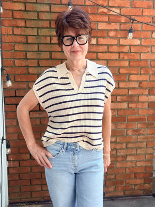 Poet Top - Navy-Tops CasualThread & Supply Poet Top - Navy | VerClare Boutique-Shop the Thread & Supply Poet Top in Navy. Soft knit blend, flattering neckline, relaxed silhouette, lightweight everyday essential. Sizes S–L.-VerClare Boutique