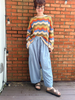Katalina Color Block Sweater - Taupe Multi-SweatersButtermelon Katalina Color Block Sweater - Taupe Multi | VerClare Boutique-Shop the Buttermelon Katalina Color Block Sweater in Taupe Multi. 100% cotton knit, bold color block design, relaxed everyday fit. Sizes S–L.-VerClare Boutique